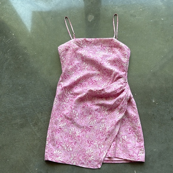 Zara Pink Floral Summer Dress - Picture 3 of 10